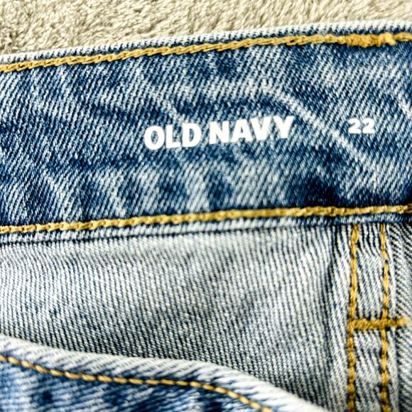 Womens 22 Old Navy OG Straight Jeans High Rise Ankle Light Wash Secret Smooth - Picture 4 of 13
